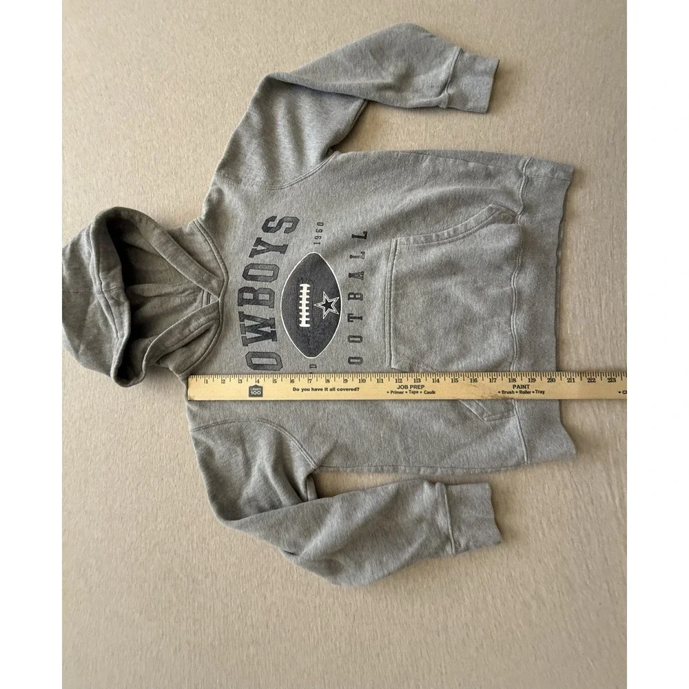 Dallas Cowboys Youth Gray Pull Over Hoodie Medium Youth 10/12 Year Old